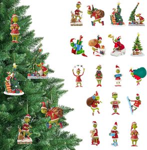 Adornos Navideños Acrílicos Divertidos de Alta Calidad STELLAR PATH, Decoración para Árbol de Navidad con Diseño de G-rinch Verde, 10 cm, Venta al Por Mayor - Product Image 2