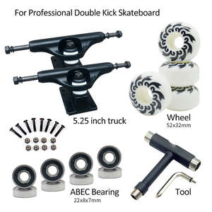 Ensemble de camions pour longboard professionnel, double kick, écrou latéral, roulement haute vitesse, accessoires universels pour skateboards - Product Image 3