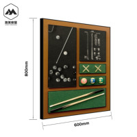 Art mural abstrait moderne Offre Spéciale jeu de balle de billard conçu sur mesure peintures suspendues cadre noir peinture décorative physique