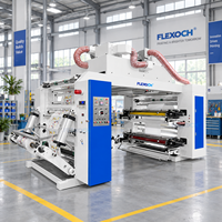 Machine d'impression flexographique pour film plastique PE PP BOPP, type empilable, 6 couleurs, 100 m/min, pour sacs T-shirt, sacs shopping et étiquettes – Offre Spéciale