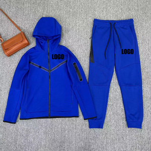 Tùy Chỉnh Mới Đến Theo Dõi Phù Hợp Với Bóng Đá Người Đàn Ông Tracksuits Logo Công Nghệ Lông Cừu Zip Đồng Bằng Chạy Bộ Người Đàn Ông Tracksuit Người Đàn Ông Hoodies 25 Công Nghệ - Product Image 1