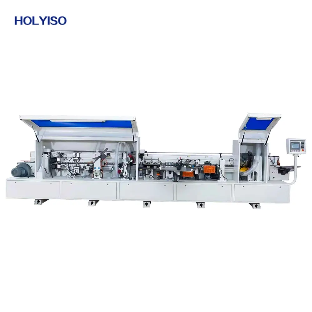 Holyiso KIE-610B Foshan Volautomatische 45 Graden Schuine Rechte Rand Banding Machine