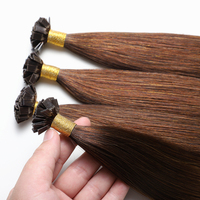 Extensions de cheveux à pointe plate en kératine italienne en gros, cheveux humains doublement étirés Remy, cuticules alignées, cheveux brésiliens