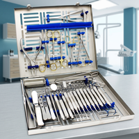 Ensemble d'instruments chirurgicaux dentaires manuels professionnels en acier inoxydable, kit d'outils d'extraction pour chirurgie orale, étui de stérilisation