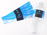 Étiquettes adhésives personnalisées OEM pour bouteilles d'eau en plastique, bpp minéral, blanc, imperméable, impression d'étiquettes autocollantes, pièces