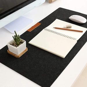 Portable Lightweight Anti-slip Felt <strong>Desk</strong> <strong>Mat</strong> with <strong>Leather</strong> Pencil Sleeve - Product Image 1