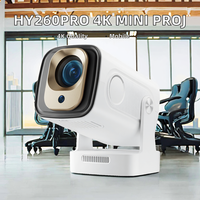 Mini-projecteur LCD HY260PRO 4K Android 11 avec Internet intégré, portable, courte focale, home cinéma, 320 lumens, lampes LED, auto