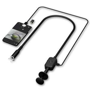 Endoscope industriel multifonctionnel HD 3-en-1 N2 avec griffe mécanique entièrement métallique et tête super magnétique - Product Image 1