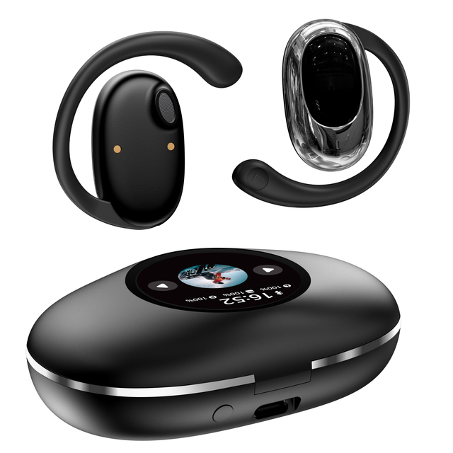 Open Ear Earbuds Bluetooth 5.4 Ear Hook Sports Headphones ANC ENC Noise Cancelling Touch Screen Case HIFI Wireless Earphones