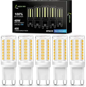 LOHAS 5W G9 LED Corn Lights 400LM No-Flicker Mini Ceramic Bulbs Decorative Light LED G9 Light Corn Bulb For Chandelier