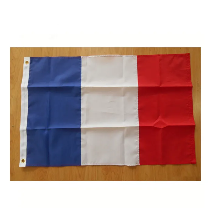 Bandera del mundo bordada de Francia, banderas de poliéster de 32 países