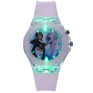 Fashion Cartoon Silicone Luminous Children Quartz Watches Kids Girls Boys Wrist Watch WristWatches Clock Frozen Sophia watch