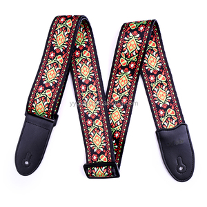 Wholesale Custom Logo Adjustable Fabric <strong>Leather</strong> <strong>Guitar</strong> <strong>Strap</strong> Bass Ukulele Acoustic Vintage Cotton Padded Comfortable <strong>Straps</strong> - Product Image 3