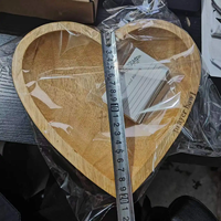 Bol de prière en bois avec cartes, en forme de cœur, sculpté, cadeau religieux chrétien pour la congrégation, bol à pâte pour la décoration d'église