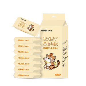 Meilleur prix de gros Lingettes humides pour bébé 64 pièces Mini paquet Non tissé Emballées individuellement Extra douces Écologiques Polyester Voyage - Product Image 4