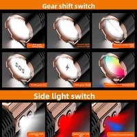 Lampe de travail télescopique à cinq couleurs, zoom, haute puissance, étanche, longue durée, multifonction, rechargeable, pour l'extérieur
