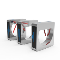 Torniquete Trípode de Acero Inoxidable IP65 con Control de Acceso Biométrico, Puerta Giratoria de Tres Patas para Gimnasio