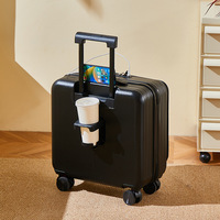 Valise de voyage multifonctionnelle populaire à ouverture frontale et latérale de 18 pouces avec porte-téléphone et porte-gobelet, vente en gros d'usine