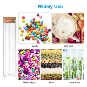 Flacons à vœux suspendus 100 pièces 0,5 ml-100 ml Bouteilles en verre transparent avec bouchon en liège Sérigraphie Personnalisable Couleurs personnalisées Cosmétique - Product Image 5
