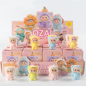 Venta al por mayor de moda Frozen personaje Yoga flocado conejo Bubble Mart adornos niñas niños jugar muñeca bolsa ciega/caja - Product Image 4
