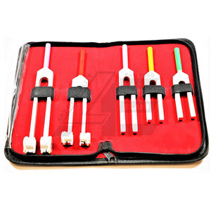 2026 NEUROLOGICAL Tuning Fork Set Premium 5pcs Stainless Steel Diagnostic Instruments-C2048 C1024 C512 C256 C128 Leather Case - Product Image 5