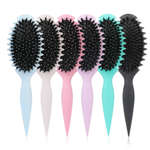 Nouveau produit outils d'extension de cheveux bleus brosse à cheveux démêlante en nylon à poils de sanglier - Product Image 6