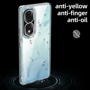Coque en cristal transparent pour Honor 80 <span class=keywords><strong>70</strong></span> 60 Pro, coque Anti-jaune en caoutchouc Gel Edge, couverture arrière dure pour <span class=keywords><strong>Huawei</strong></span> P60 P50 Pro Mate 40 - Product Image 5