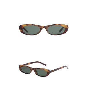Moda Vintage Oval Gafas de sol Mujer Pequeño Ojo de gato Retro Marco Tonos 2025 Tendencia Logotipo personalizado - Product Image 6