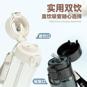 Vaso de agua portátil de plástico Yoshimi con pajita sin BPA para estudiantes escolares 500 ml - Product Image 4