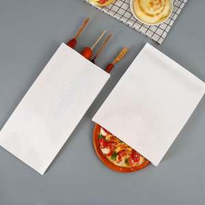 Bolsa de Papel Kraft Blanca Desechable y Reciclable para Alimentos, Impresión Flexográfica, con Asas, para Envasado de Sushi y Comida Rápida - Product Image 2