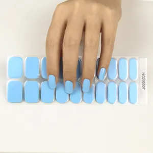 Gel Polish Semi Cured Toe 3D Nail Wraps Toe Nail Wraps Strips For Feet