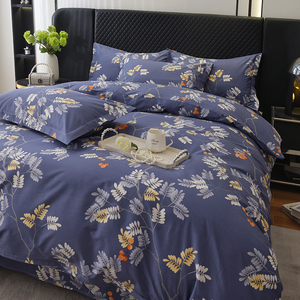 Parures de lit, draps, taies d'oreiller et housses de couette en coton imprimé végétal frais - Product Image 2