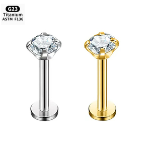 Pendientes <span class=keywords><strong>de</strong></span> titanio F136 con circonita <span class=keywords><strong>para</strong></span> bodas, varios tamaños, accesorios <span class=keywords><strong>de</strong></span> <span class=keywords><strong>piercing</strong></span> en <span class=keywords><strong>espiral</strong></span>, labret simple y brillante, anillo <span class=keywords><strong>para</strong></span> nariz y lengua. - Product Image 6