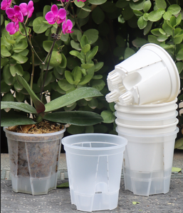 Self Watering Plant Pots White/Clear <b>Plastic</b> <b>Planter</b> with Deep and Drainage Holes for Houseplants, Monstera - Product Image 2