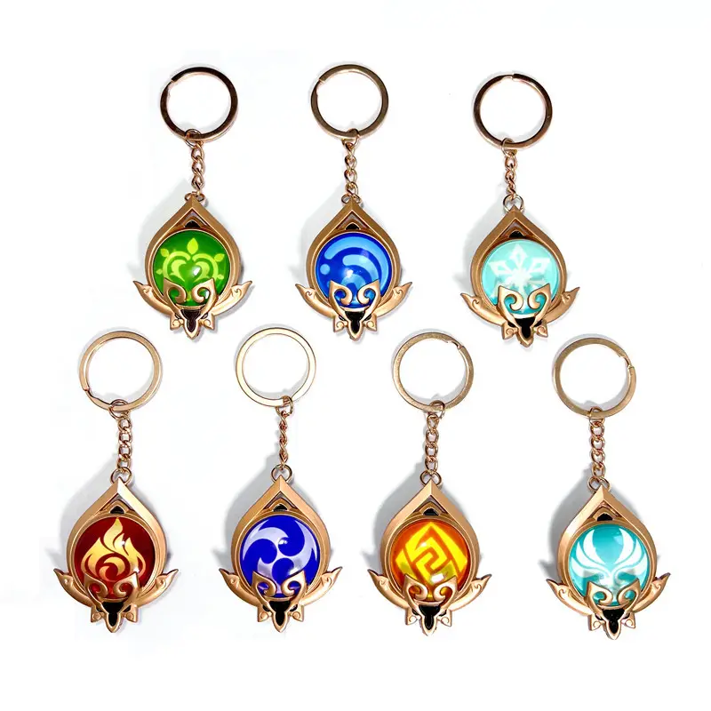 Anime Double-sided Pattern Luminous Keychain Pendant Eye Of God Glow Sumeru Genshin Impact Keychain