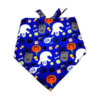 Nouveaux Bandanas Triangulaires Multicolores en Polyester à Imprimé Crâne Animal pour Chiens et Chats – Accessoires d'Halloween Effrayants