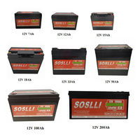 Pack de batterie solaire OEM 12V 100Ah LiFePo4 Batterie lithium-ion de stockage à domicile 7ah 12ah 15ah 18ah 33ah Cellules de remplacement plomb-acide