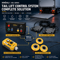 Lampu Peringatan Tail Lift IP67 DC 5V-48V 4 LED 12W Lampu Keselamatan Pintu Bagasi Truk dengan Peringatan Kedip Cepat Tegangan Rendah