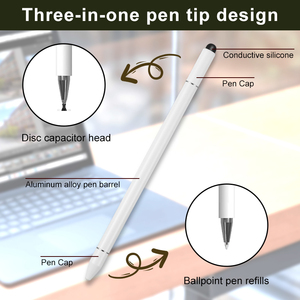 <span class=keywords><strong>3</strong></span> In 1 Passive Kugelschreiber Abs Aluminium legierung Tragbare Tablette Großhandel Stylus Pen - Product Image 3