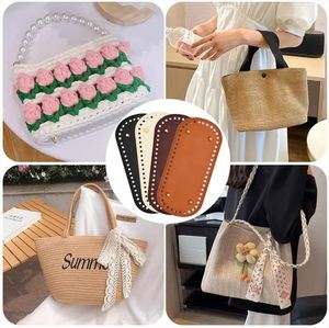 Base de Cuero Ovalada para Bolsos Tejidos a Mano, Resistente al Agua, con Fondo Rígido, Venta al por Mayor de Fábrica, DIY - Product Image 3