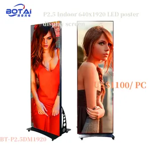 Botai painel led flexível 640X1920mm P2.5 P1.86 P2 P3 preço tela led ao ar livre telas led