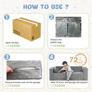 22pcs Sofa Modular Modern untuk Anak 1000+DIY Furnitur Ruang Bermain Kreatif Balita Bantal Busa Konvertibel Nyaman untuk Anak Laki-laki - Product Image 5