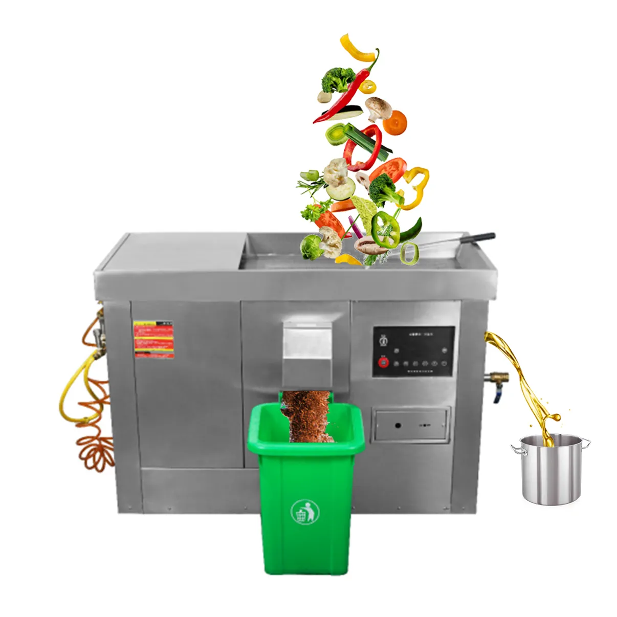 commercial kitchen food waste Oil-water separation garbage disposer machine food waste dehydrating food waste recycling mach