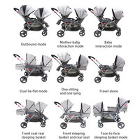 Poussette-chariot pour bébé OEM ODM, poussette-charriot 2-en-1 personnalisée Baby Trend, poussette-charriot pour bébé avec auvent, conception gratuite
