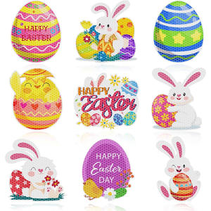 Aimant de réfrigérateur réfléchissant en forme d'œuf de Pâques 2026, lapin, pour porte de garage et pare-chocs de voiture, décoration de vacances, produit transfrontalier - Product Image 3