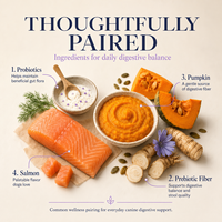 Probiotiques pour chiens sous marque privée – Friandises à mâcher molles pour le soutien de la flore intestinale avec fibres prébiotiques, huile de citrouille et de saumon