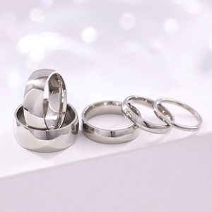 OAHLAN Gioielli alla Moda Anelli in Titanio Lucidato Color Argento 2/4/6/8/10mm Classici <span class=keywords><strong>per</strong></span> Uomo Donna <span class=keywords><strong>Coppia</strong></span> Fidanzamento Matrimonio <span class=keywords><strong>Regalo</strong></span> - Product Image 5