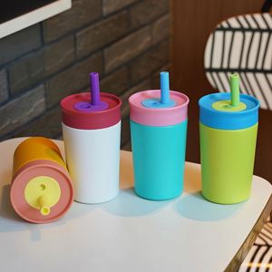 Custom logo 12oz Insulated Stainless Steel Tumbler with Leak Proof Flexible Straw Kids Travel Water Bottle for Back to School - Product Image 4