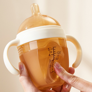 150ml 5oz <span class=keywords><strong>SANS</strong></span> BPA <span class=keywords><strong>Biberon</strong></span> à col large <span class=keywords><strong>Biberon</strong></span> en silicone naturel pour bébés allaités mamelon en forme de sein - Product Image 4