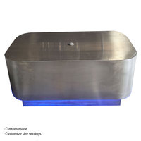 Comptoirs de caisse de magasin de détail personnalisés Comptoir de caisse enregistreuse en acier inoxydable pour affichage fin